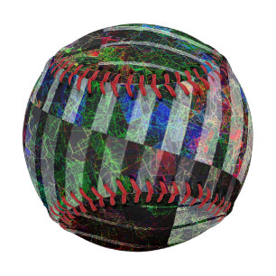 Balle De Baseball Bandes étranges et rayures colorées, avec écrêtage