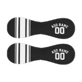 Balle De Baseball Bandes noires et blanches - Nom et numéro personna (Panneaux)