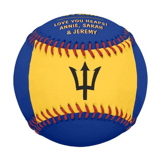 Balle De Baseball Barbados Best Papa, patriotes papas, barbadien Dra (Devant)