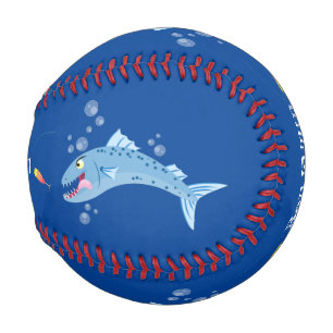 Balle De Baseball Barracuda poisson affamé de la pêche dessin animé