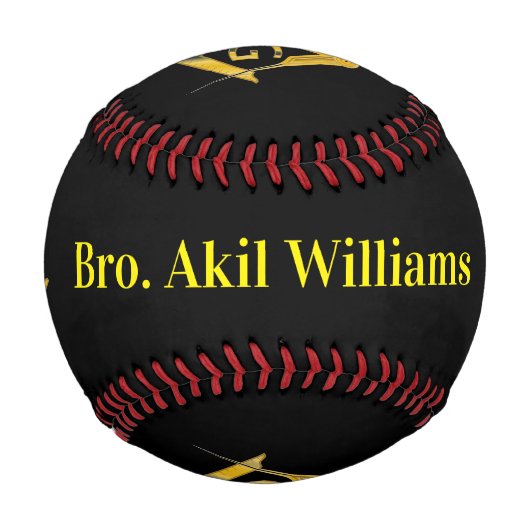 Balle De Baseball Base-ball Freemason Custom (Devant)