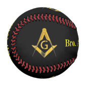 Balle De Baseball Base-ball Freemason Custom (Devant Gauche)