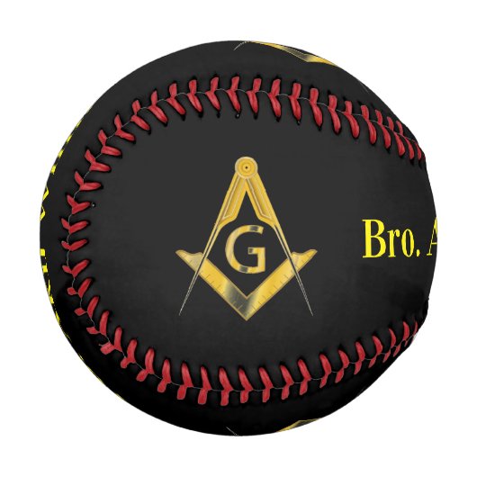 Balle De Baseball Base-ball Freemason Custom (Devant Gauche)