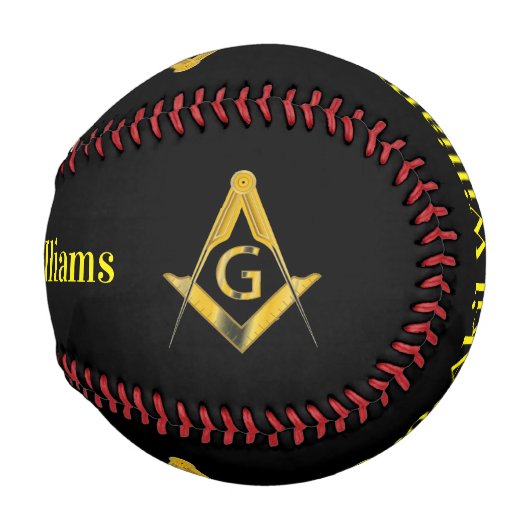 Balle De Baseball Base-ball Freemason Custom (Dos Gauche)