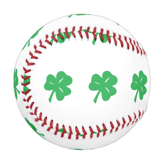 Balle De Baseball Base-ball Green Clover Leaf (Devant Gauche)
