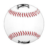 Balle De Baseball Base-ball monogramme avec initiales personnalisées (Dos)