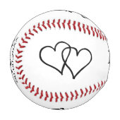 Balle De Baseball Base-ball monogramme personnalisé pour le mariage  (Devant Gauche)