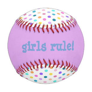 Balle De Baseball Base-ball pourpre de coutume de règle de filles d