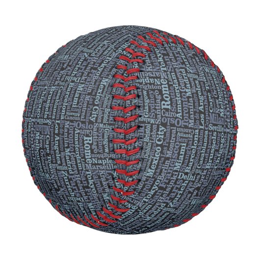 Balle De Baseball Base-ball World Cities (Angle)