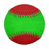 Balle De Baseball Baseball À Rayures Rouge Et Verte (Dos)