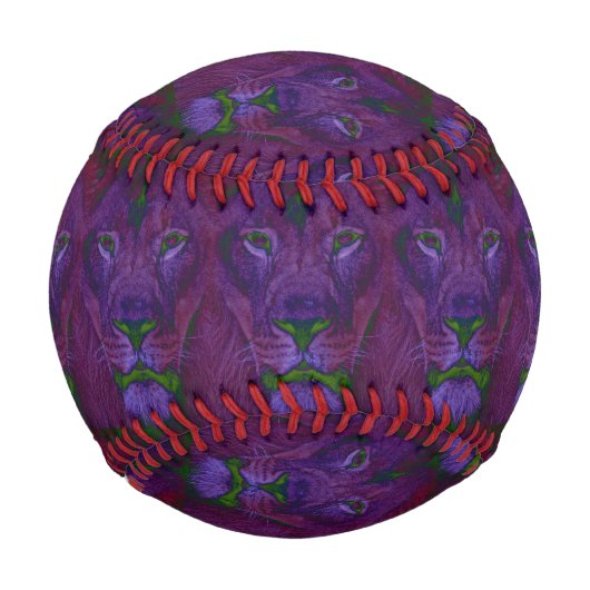 Balle De Baseball Baseball Abstrait de Lion (Dos)