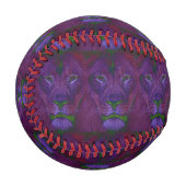 Balle De Baseball Baseball Abstrait de Lion (Devant Gauche)