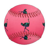 Balle De Baseball Baseball Autruche Abstrait (Devant)
