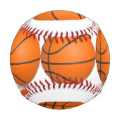BALLE DE BASEBALL BASEBALL AVEC CONCEPTION BASKETBALL (Dos)