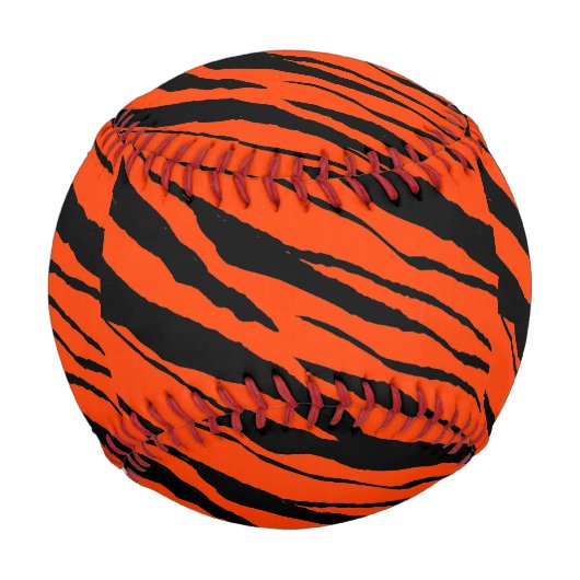 Balle De Baseball Baseball Bande de Tigre - Noir Design 2 (Devant)