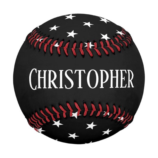 Balle De Baseball Baseball Black Stars (Devant)