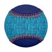 Balle De Baseball Baseball Bleu Deux Tons (Devant)