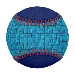 Balle De Baseball Baseball Bleu Deux Tons