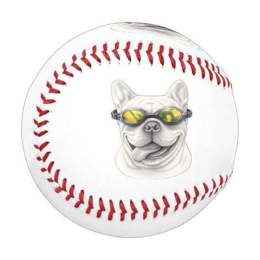 Balle De Baseball Baseball Bouledogue Français (Devant Gauche)