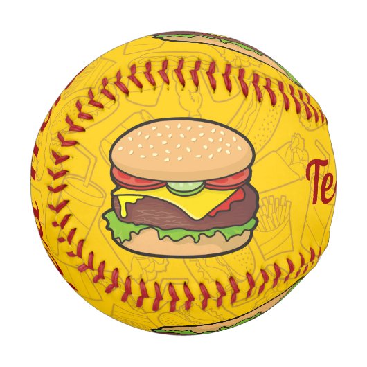Balle De Baseball Baseball Cheeseburger (Dos Droite)