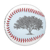 Balle De Baseball Baseball - Chênes avec nom de famille (Devant Gauche)