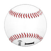 Balle De Baseball Baseball - Custom I heart (votre texte) (Dos)