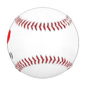 Balle De Baseball Baseball - Custom I heart (votre texte) (Devant)