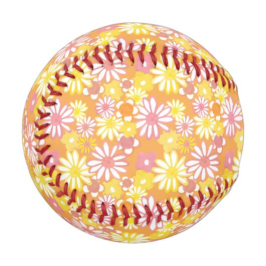 Balle De Baseball Baseball Daisies d'été (Devant Gauche)