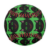 Balle De Baseball Baseball de chat noir d'Halloween (Dos)