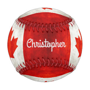 Balle De Baseball Baseball de drapeau canadien Vintage
