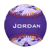 Balle De Baseball Baseball de fusée violet Retro (Devant)