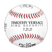 Balle De Baseball Baseball de porteur de bague (Devant)