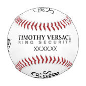 Balle De Baseball Baseball de porteur de bague (Devant)