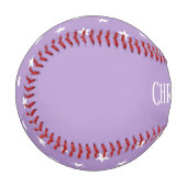 Balle De Baseball Baseball des étoiles violettes (Devant Gauche)