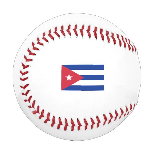 Balle De Baseball Baseball Drapeau Cuba (Devant Gauche)