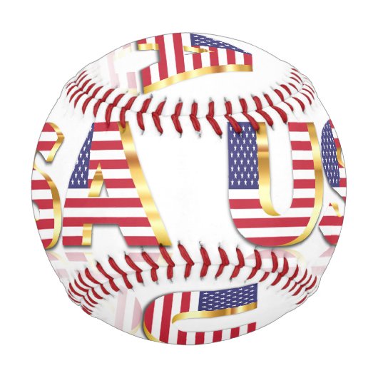 Balle De Baseball Baseball Drapeau USA (Dos)