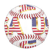 Balle De Baseball Baseball Drapeau USA (Devant)