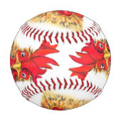 Balle De Baseball Baseball drôle avec surprenant Curious Rooster (Dos)