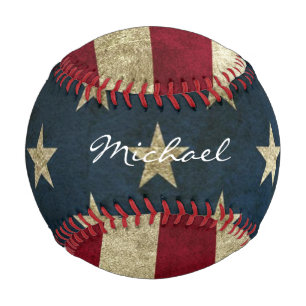 Balle De Baseball Baseball du drapeau Vintage américain personnalis