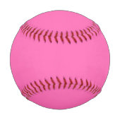 Balle De Baseball Baseball en couleur solide rose chaud (Dos)