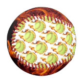 Balle De Baseball Baseball flamboyant (Devant Gauche)