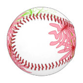Balle De Baseball Baseball Floral Rose (Devant Gauche)