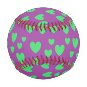 Balle De Baseball Baseball Green Hearts (Dos)