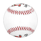 Balle De Baseball Baseball Joyeux Noël avec le Père Noël (Dos)