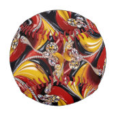 Balle De Baseball Baseball patriotique avec couleurs belges (Dos)