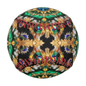 Balle De Baseball Baseball patriotique avec couleurs brésiliennes (Devant)