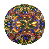 Balle De Baseball Baseball patriotique avec couleurs du Brésil (Devant)