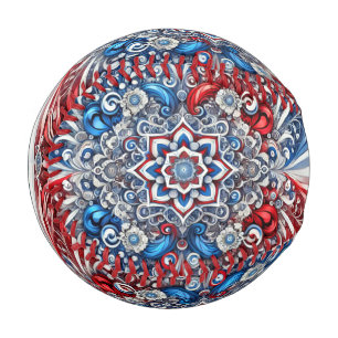 Balle De Baseball Baseball patriotique avec couleurs françaises