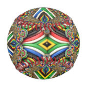 Balle De Baseball Baseball patriotique avec couleurs sud-africaines (Dos)
