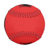 Balle De Baseball Baseball patriotique avec drapeau d'Albanie (Dos)